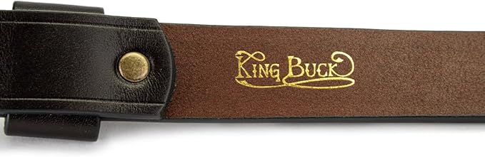 King Buck Premium Leather D Ring Dog Collar, Leather, S/M