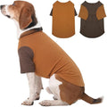 2 Pack X-Large Dog Shirts - Breathable Lightweight Basic Tees, Durable Moisture-Wicking Clothes for Beagle, Bullmastiff, Sleeping Hot Summer Day Outdoor Activities, Travel, Seaside, Brown