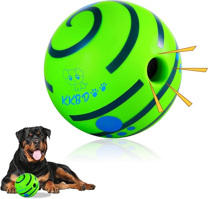 HYQ Interactive Ball for Small Medium Large Dogs - Squeaky Puppy Toy to Keep Them Busy - 5.51 Inch