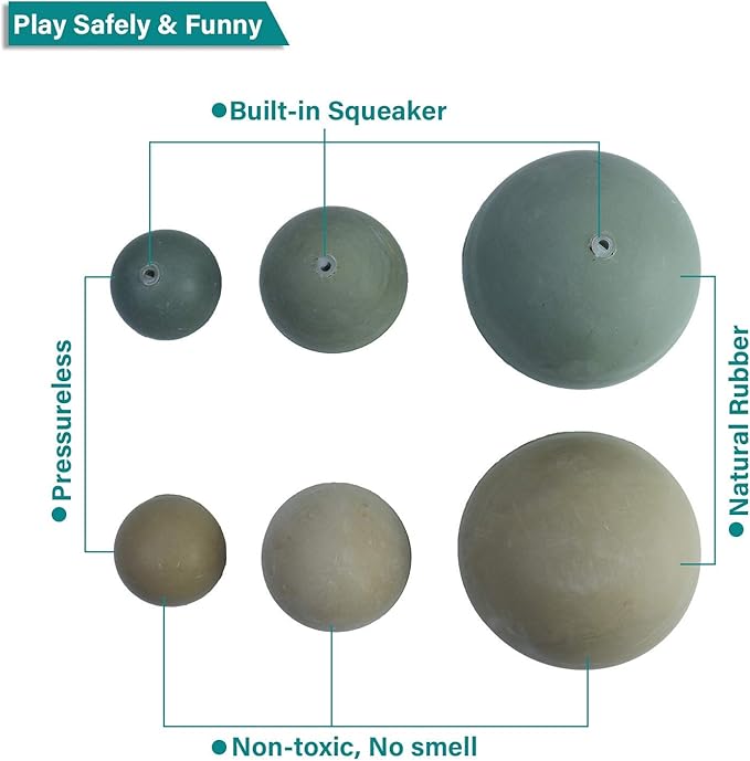 AMA SPORT Squeaky Tennis Balls for Dogs 4 Pack 2.0" Squeaky Tennis Balls for New Puppy Small Dog Toys for Fetch, Exercise, Outdoor Play