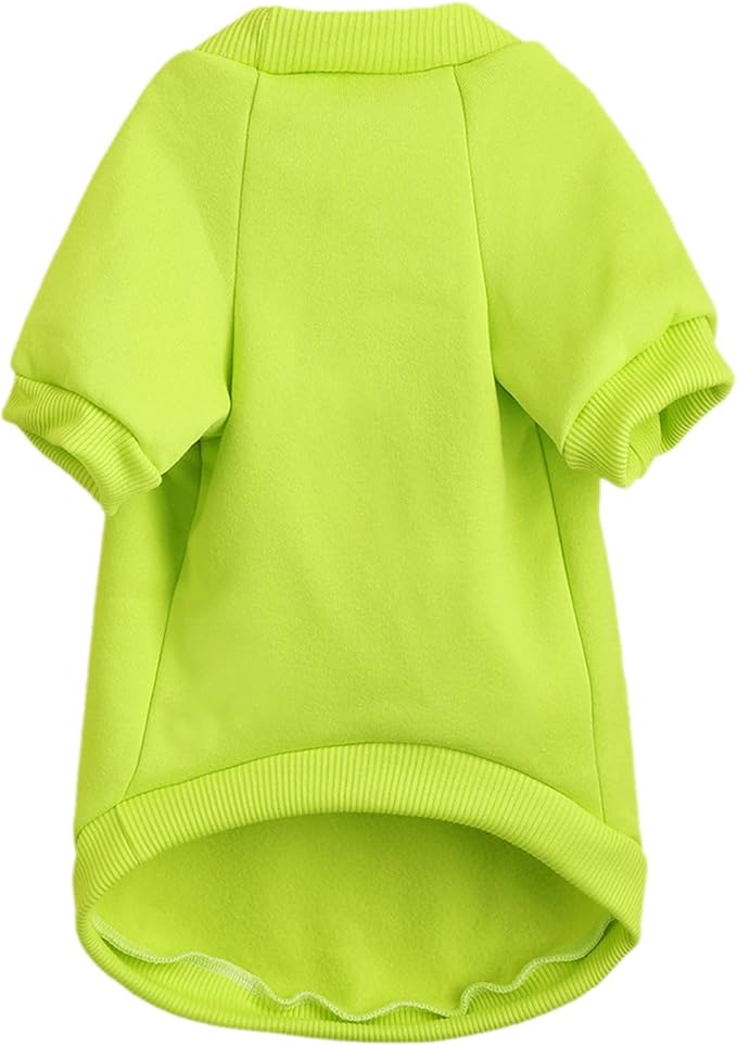 Puppy Sweater for Small Dogs Clothes Warm Winter Cat Clothe Pet Sweatshirt Knitwear Doggie Kitten Clothing, Light Green, Large