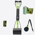 28" Foldable Pooper Scooper with Bag Dispenser & Rolls – Compact One-Hand Pickup, Heavy-Duty Design for Yard & Daily Walks