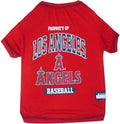 MLB LA Angels Dog T-Shirt, X-Small. - Licensed Shirt for Pets Team Colored with Team Logos. - Premium Stretchable Materials for The Comfort of Your Dog & cat.