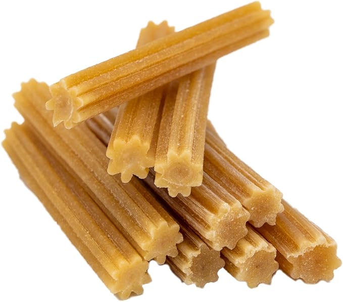EcoKind Pet Treats Premium Gold Cheese Flavored Churro Chews | All Natural Himalayan Yak Cheese Dog Chew for Small to Large Dogs | Keeps Dogs Busy & Enjoying Indoors & Outdoor Use (20 Sticks)