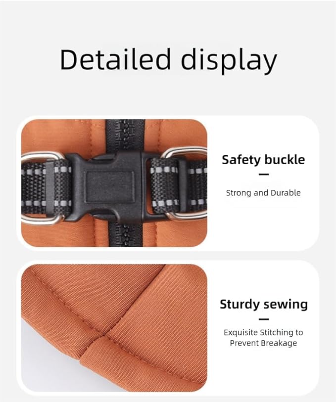 Warm Dog Coat Reflective Jacket, Waterproof Winter Coat for Dogs Turtleneck Dog Clothes for Cold Weather (Yellow, XL(Chest:18.9-20.4",Neck:(16.9"))