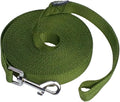Dog/Puppy Obedience Recall Training Agility Lead - 15ft 20ft 30ft 40ft 50ft Training Leash - Great for Play, Camping, or Backyard (Military Green, 20 Feet)