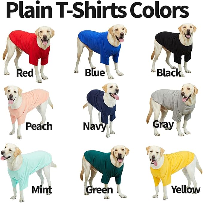 Dog Shirt for Small Dogs Plain T-Shirts Soft Breathable Dog Cotton Shirt pet Clothes (Medium, Blue)