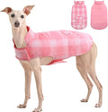Kuoser Reversible Winter Coat, British Style Jacket for Small Medium Dogs - Warm, Windproof Puppy Cold Weather Vest, Pink M