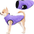 SCENEREAL Warm Dog Jacket - Winter Coat with Harness, Waterproof, Fleece Puffer Vest Windproof Snow Clothes for Small to Medium Dogs