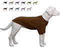 Lovelonglong Ribbed Dog T-Shirt Cotton Knitted Dog Sweaters for All Season Pet T-Shirts for Large Medium Small Dogs Coffee L