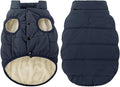 ASENKU Dog Winter Coat - Waterproof Windproof Dog Jacket, Warm Snowproof Doggie Puffer Vest for Cold Weather, Lightweight Snow Coats for Small Medium Large Dogs (2XL, Blue)