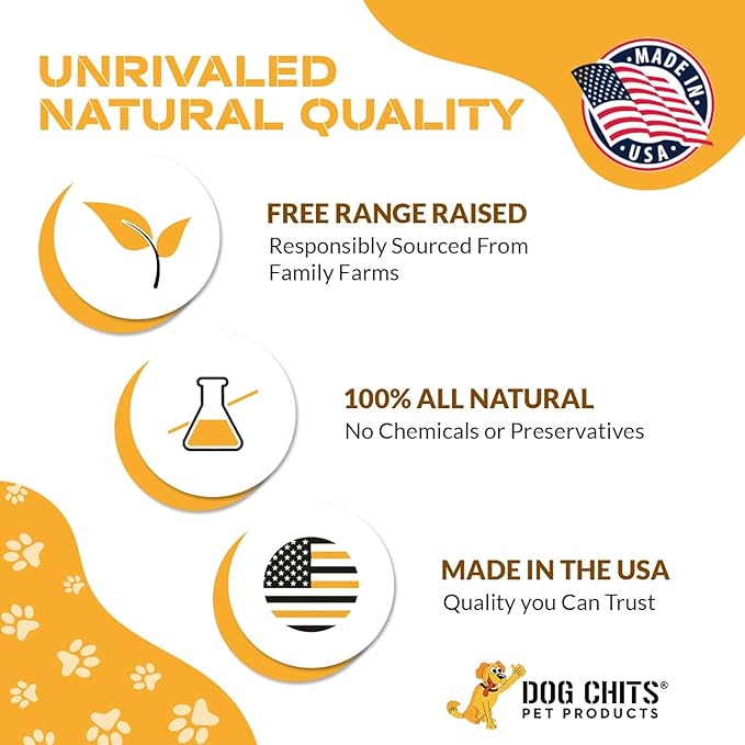 Dog Chits Lamb Ears for Dogs – 100% Natural Baked Lamb Ear Dog Treats – Grain-Free, High Protein, Lower Fat Training Chews – Dental Health & Joint Support – for Large, Medium Dogs – 15 Pack