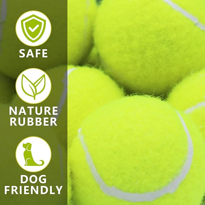 Magicorange 6 Pack Small Tennis Balls, 2 inch Tennis Balls for Dogs,Colorful Easy Catching Pet Playing Ball(Yellow, 6 Pack)