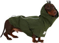 Waterproof Dog Raincoat, Hooded Raincoat for Dachshund Whippet Small Medium Large Dogs, Adjustable Dog Rain Coat Jacket (02 (Dachshund 10-16lbs))