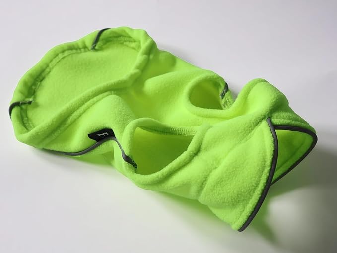 JACKO & CO - Fleece Vest Dog Sweater with Leash Ring - Soft, Warm & Lightweight Pullover Coat for Small & Medium Dogs, Puppies & Cats - Cozy Fall/Winter/Spring Pet Jacket (Lime Green, XXL 25-35lbs)