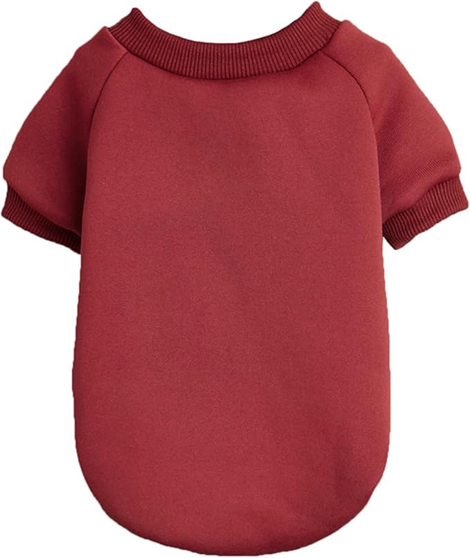 Puppy Sweater for Small Dogs Clothes Warm Winter Cat Clothe Pet Sweatshirt Knitwear Doggie Kitten Clothing, Wine, Small