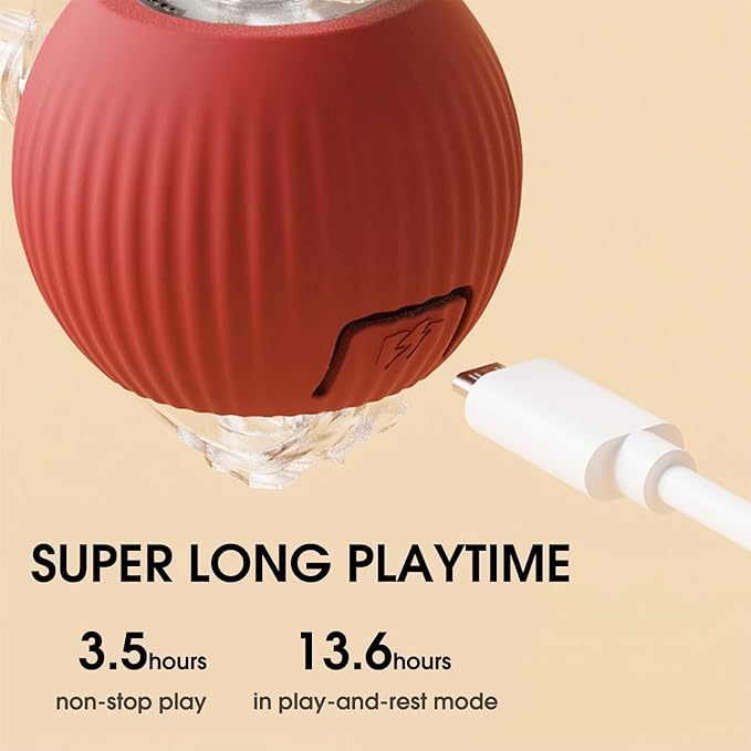 Interactive Cat Toys Ball,Movable Cat Toys, Smart 360° Automatic Rolling Pet Ball, USB Rechargeable, Ideal Christmas Pet Gift, Relieves Boredom for Indoor Cats