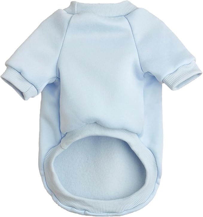 Puppy Sweater for Small Dogs Clothes Warm Winter Cat Clothe Pet Sweatshirt Knitwear Doggie Kitten Clothing, Light Blue, X-Large