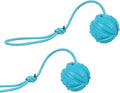 Dog Training Ball on Rope, 2Pcs Dog Rope Toys for Chew Training, Pull Throw and Fetch