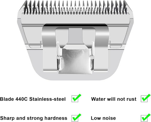 5FW Pet Dog Grooming Detachable Wide Blades,Compatible with Andis,Oster A5,Wahl KM10 Clippers,Cut Length 1/4"(6.3mm)
