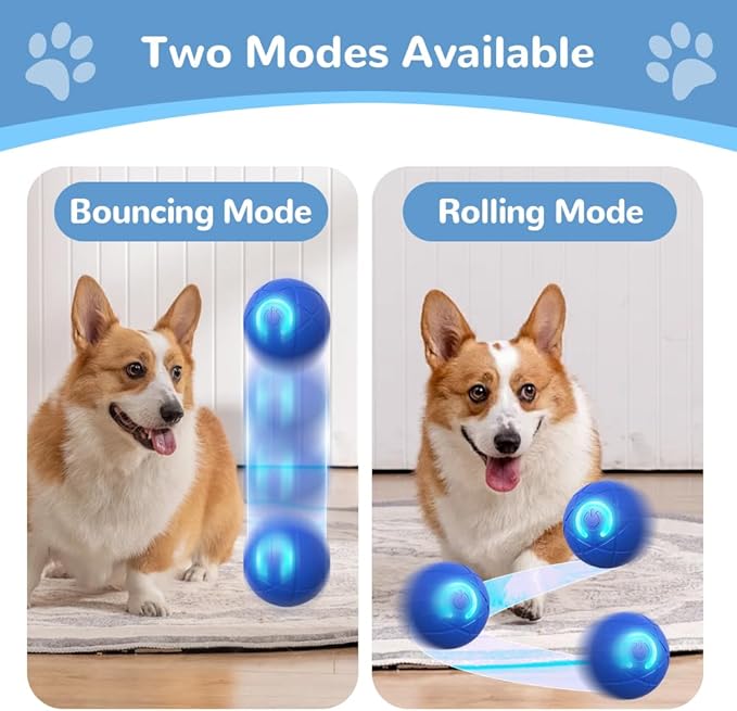 2025 New Dog Ball for Large Dogs, 2PCS Interactive Dog Ball Toy Vibrating Balls, Smart Shaking Pet Bounce Electric Balls Automatic Moving Pet Toy for All Dogs (A1+A2)
