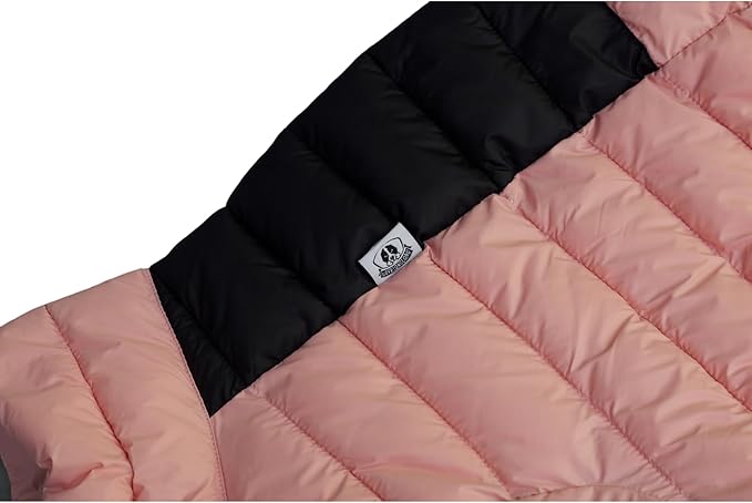 lovelonglong Dog Coat Dog Warm Jacket, 4 Legs Covered Waterproof Windproof Reflective Warm Dog Vest, Zippered Adjustable Outdoor Dog Snow Jacket for Small Medium Large Dogs Lotus Pink M