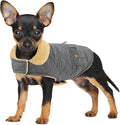 Dog Winter Coat for Small Dogs, Puppy Plaid Jacket, Pet Coat for Cold Weather, Windproof Warm Dog Jackets, Pet Thickened Outfits Indoor Outdoor, Grey XS
