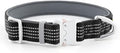 Plutus Pet Reflective Dog Collar with Aviation Aluminum Buckle, Neoprene Padded for Comfort, Lightweight, Heavy Duty Nylon Collar for Puppy Small Medium Large Dogs (Black, L)