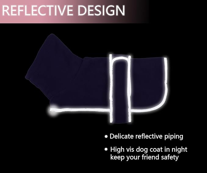 Geyecete Dachshund Sweaters for Dogs Jacket,Dachshund Coat Perfect Dog Winter Coat with Padded Fleece Lining,high Collar,Dog Snowsuit-Purple-S