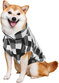 Kama Bridal Dog Spring Autumn Winter Coat Pullover Fleece Vest for Cats & Dogs - Thin Sweater, Black & White Plaid (L)