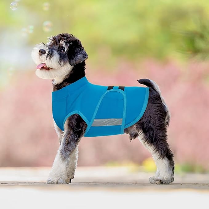 MIGOHI Dog Anxiety Relief Coat,Comfort Anxiety Vest for Dogs,Adjustable Dog Anxiety Calming Wrap for Fireworks,Thunderstorm,Travel,Separation,Anxiety Jacket for Large Dogs,L,Blue