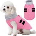 Kuoser Dog Jacket, Warm Dog Coats for Small Dogs, Doggie Winter Jacket Cold Weather Coats with Leash Hole, Winter Coat Apparel for Yorkie Chihuahua, Pink XS