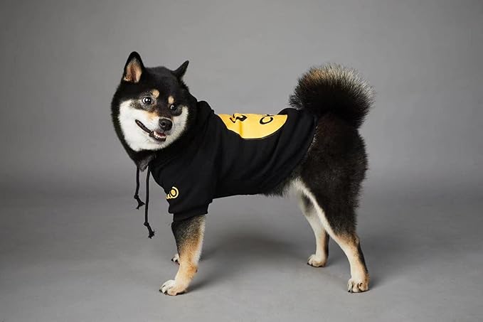ChoChoCho Smiley Dog Hoodie Stylish Dog Clothes Smiley Face Sweater Cotton Sweatshirt Fashion Outfit for Dogs Cats Puppy Small Medium Large (XL, Black)