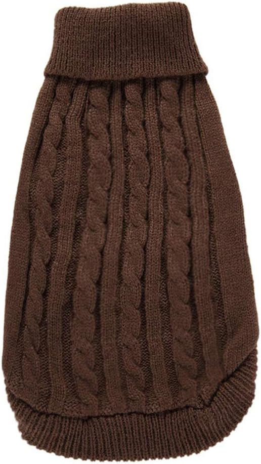 Dog Sweater for Small, Medium, Large Dogs - Warm Winter Turtleneck Pet Clothes for Cats and Puppies - Cute Classic Christmas Coat for Girls and Boys