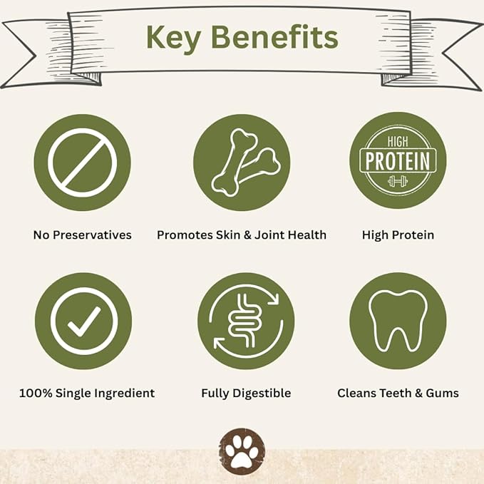 Top Dog Chews - 6 Inch Cow Tails, High-Protein Dog Treats, 100% Naturally Sourced Dog Chew from Free Range Grass-Fed Cattle, Beef Bull Puppy Treats (12 Pack)