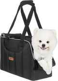 Dog Purse Carrier for Small Dogs Cats Rabbits Up to 15lbs, Lightweight Pet Sling Carriers with Crossbody Strap, Portable Puppy Soft Sided Tote Bag Carrier for Vet,Hiking,Travel Black