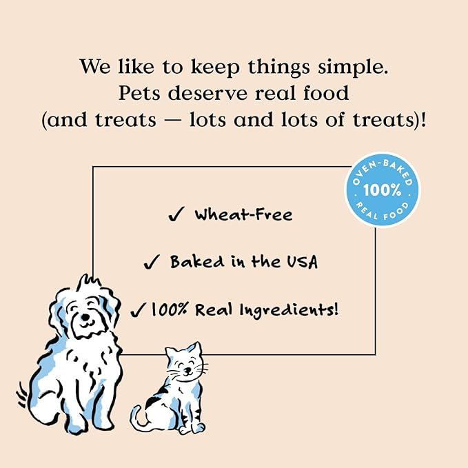 Bocce's Bakery Oven Baked Mud Pie Oh My Treats for Dogs, Wheat-Free Everyday Dog Treats, Made with Real Ingredients, Baked in The USA, All-Natural Soft & Chewy Cookies, PB, Carob & Vanilla, 6 oz