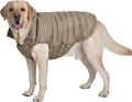 SPACE LION Dog Puffer Jacket, Down Winter Coat, Durable Outdoor Coat for Cold and Windy Conditions, Waterproof, Lightweight Jacket, Adjustable Fit for Small, Medium, Large Dogs(Khaki,28/4XL)