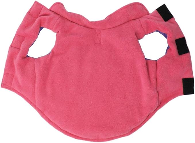 Gooby - Sports Vest, Fleece Lined Small Dog Cold Weather Jacket Coat Sweater with Reflective Lining, Purple, Large