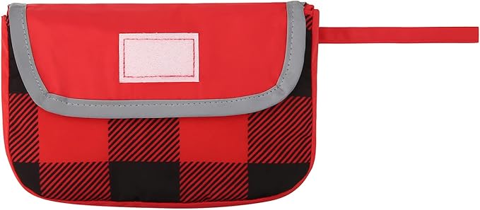 HDE Reversible Dog Raincoat Hooded Slicker Poncho Rain Coat Jacket for Small Medium Large Dogs Buffalo Plaid Red - L