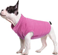 FUAMEY Dog Fleece Vest for Medium Dogs,Warm Stretchy Dog Sweatshirts Pullover with Leash Hole Dogs Sweater Soft Pet Turtleneck Cozy Pet Vest Lightweight Sleeveless Pink M