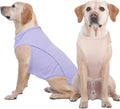 2 Pack Dog T-Shirt, Quick Dry Durable Shirts for Large Dogs, Summer Cooling Sun Protection Clothes, Breathable Prevents Overheating Vest, Purple+Pink, 5XL