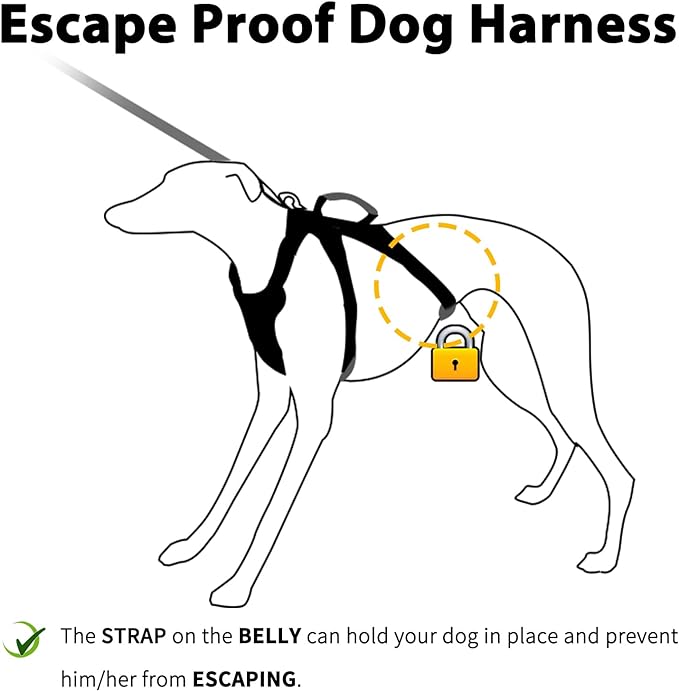 Huntboo No Escape Dog Harness, Escape Proof Harness, Fully Reflective Harness with Padded Handle, Breathable,Durable, Adjustable Vest for Small Dogs Walking, Training, and Running Gear（Pink,S