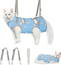 Supet Cat Grooming Hammock, Soft Fabric Nail Clipper Hammock, Self-Adhesive Wrap for Cutting Nails, Quickly Calm Down for Medicine, Teeth Brushing, Ear Cleaning