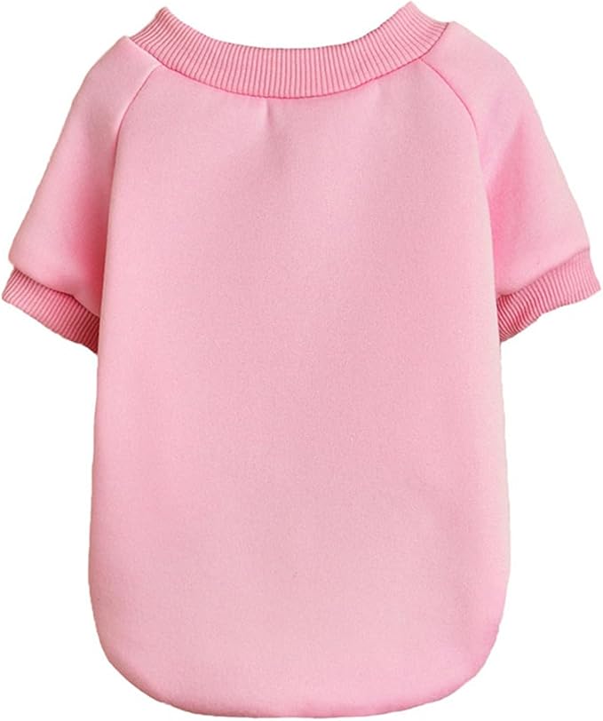 Puppy Sweater for Small Dogs Clothes Warm Winter Cat Clothe Pet Sweatshirt Knitwear Doggie Kitten Clothing, Pink, X-Large