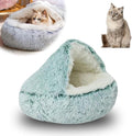 Lapcatz Nest Bed, 2026 Upgraded Cat Beds for Indoor Cats, Portable Fluffy Pet Bed, Durable Covered Cat Bed for Indoor Use, Soft Puppy Bed for Pet Owners (Green, Medium)