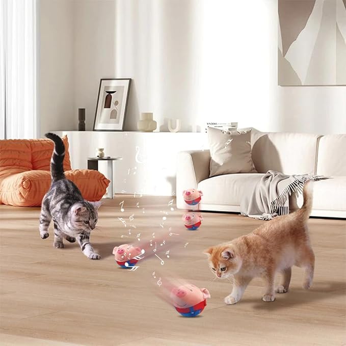 Dog Toys for Small Large Dogs,Puppy Toys to Keep Them Busy,Moving Interactive Squeaky Dog Toy,Active Moving Pet Plush Toy,Small Dog Toys (Lion)