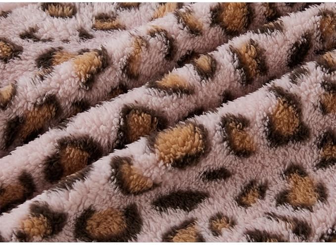 GreenJoy Leopard Print Dog Sweater – Stretchy Fleece Dog Turtleneck Sweatshirt for Puppies & Cats, Soft & Warm Pet Winter Clothes for Small, Medium & Large Dogs (Pink, X-Small)