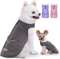 iBuddy Dog Winter Coats with Fleece Vest,Waterproof Warm Dog Snow Jacket Windproof, Reflective Adjustable Pet Dogs Cold Winter Coat for Dogs Girl Boy