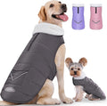 iBuddy Dog Winter Coats with Fleece Vest,Waterproof Warm Dog Snow Jacket Windproof, Reflective Adjustable Pet Dogs Cold Winter Coat for Dogs Girl Boy